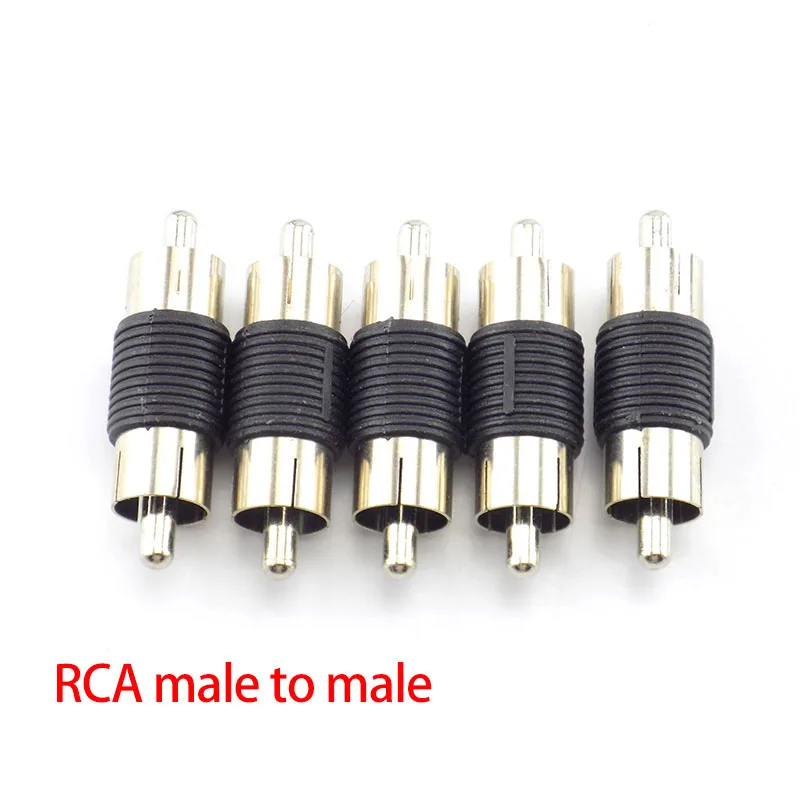 2/5/10pcs video Rca female to female CCTV Coupler AV cable  Connector Rca dual Male to male Audio Adapter Plug