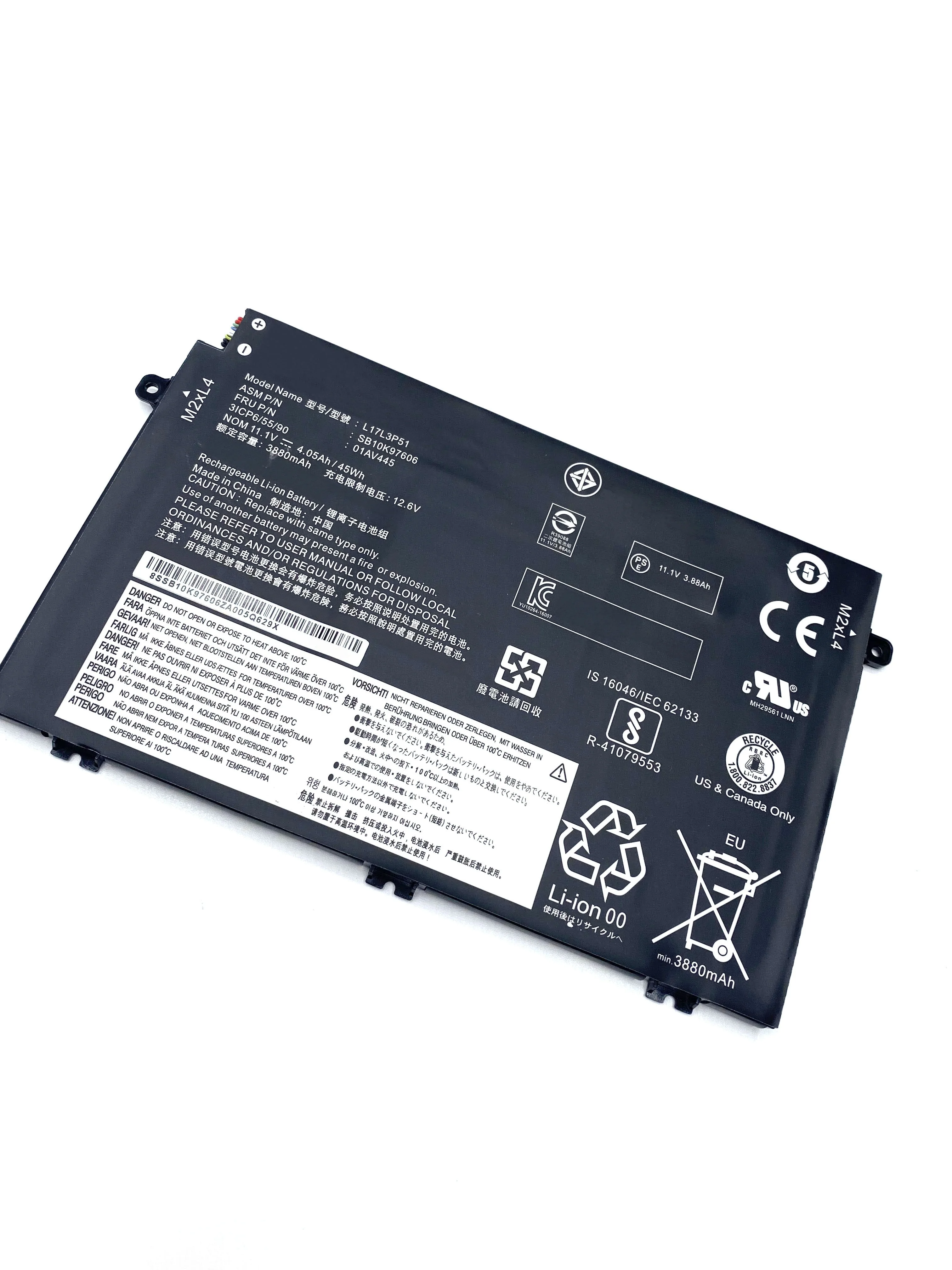 New 01AV445 L17L3P51 45Wh Laptop Battery For Lenovo ThinkPad E480 E490 E495 E580 E590 R480 01AV447 L17C3P51 L17M3P52 SB10K79606