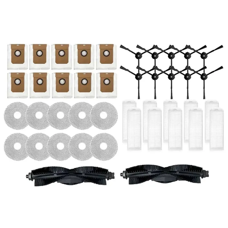 AEE8-Compatible con Airbot L108s Pro Ultra Robot aspirador Cepillo Lateral principal filtro HEPA almohadilla de fregona bolsa de polvo accesorios de repuesto