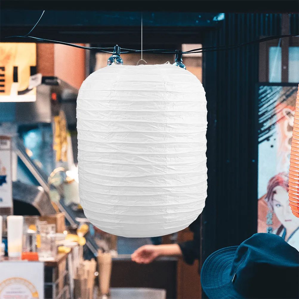 Blank Foldable Paper Pendant Lamp Shade for Ceiling Lights Wedding Party Decor Hanging Lantern Cover New Year Birthday