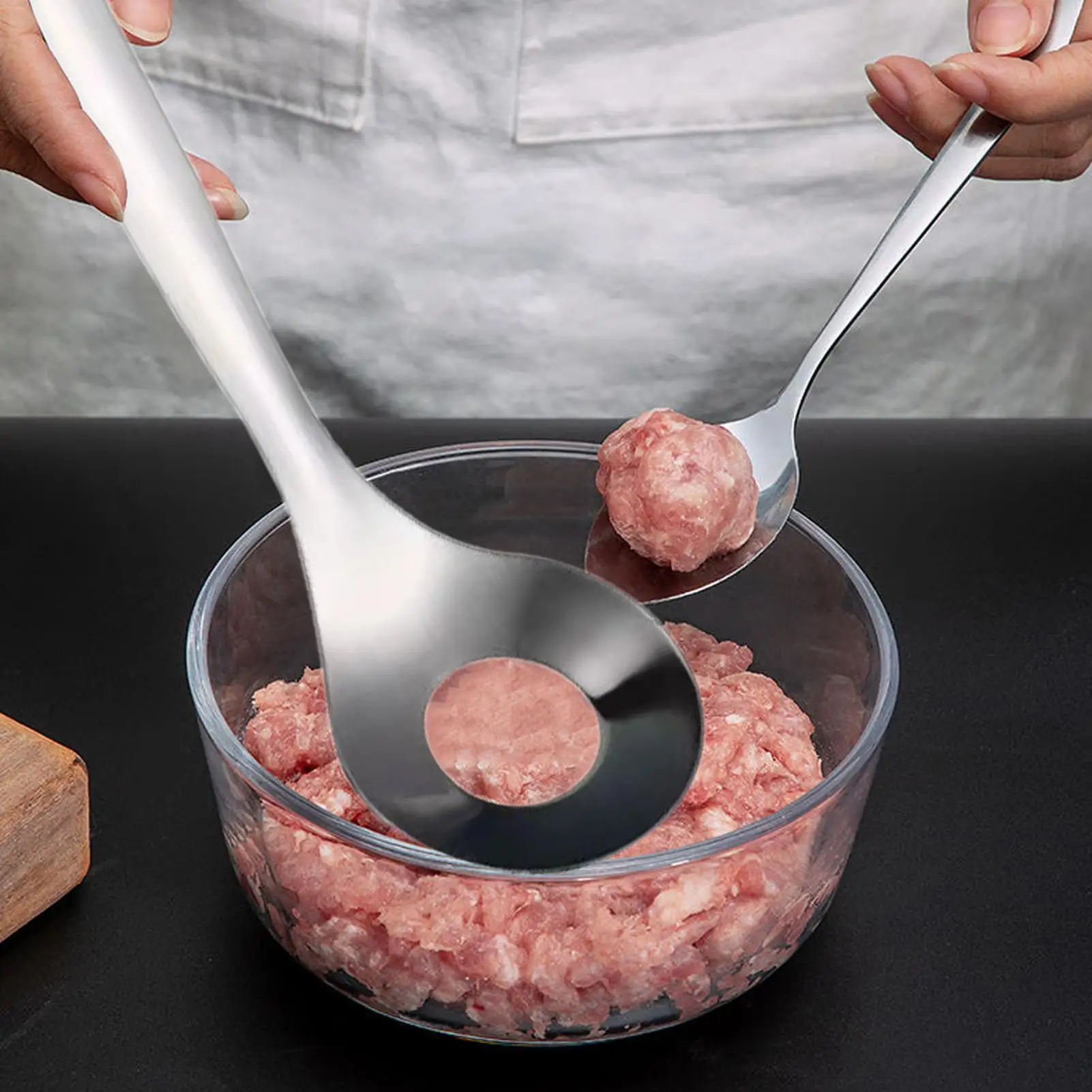 Meatball Maker Spoon Stainless Steel Meat Ball Maker Tool Non-Stick Meatball Maker, Meat Ball Scoop Ball Maker