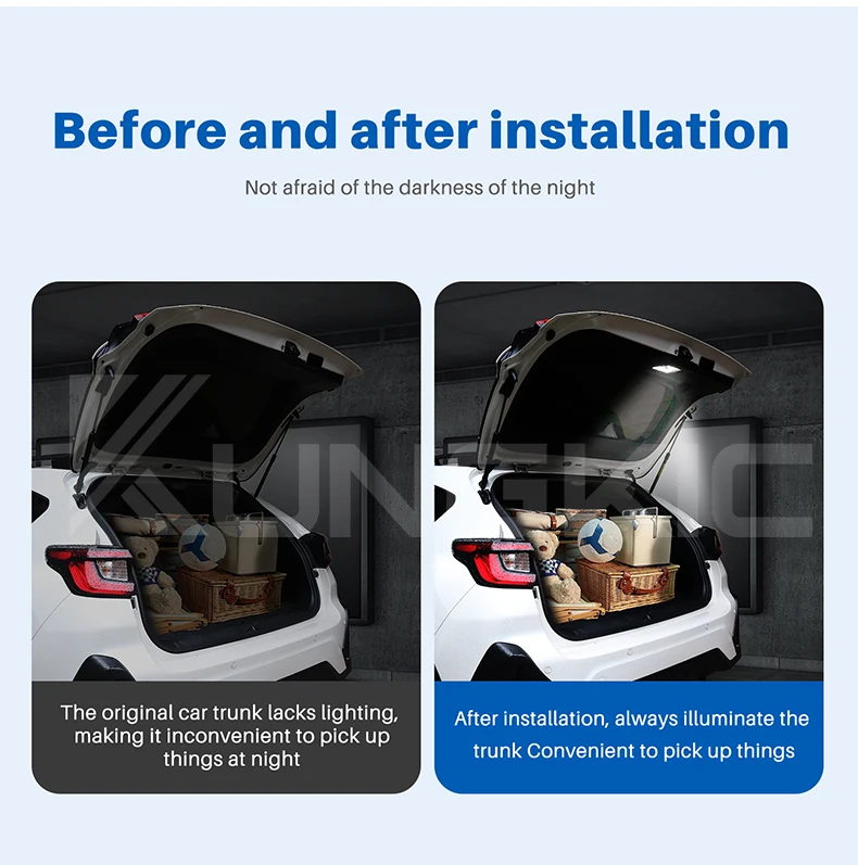 Für Subaru Crosstrek Impreza Forester Outback Zubehör LED Auto Kofferraum Licht Gepäck Kofferraum Lampe Heckklappe Lichter Koffer Dome – Detail 3