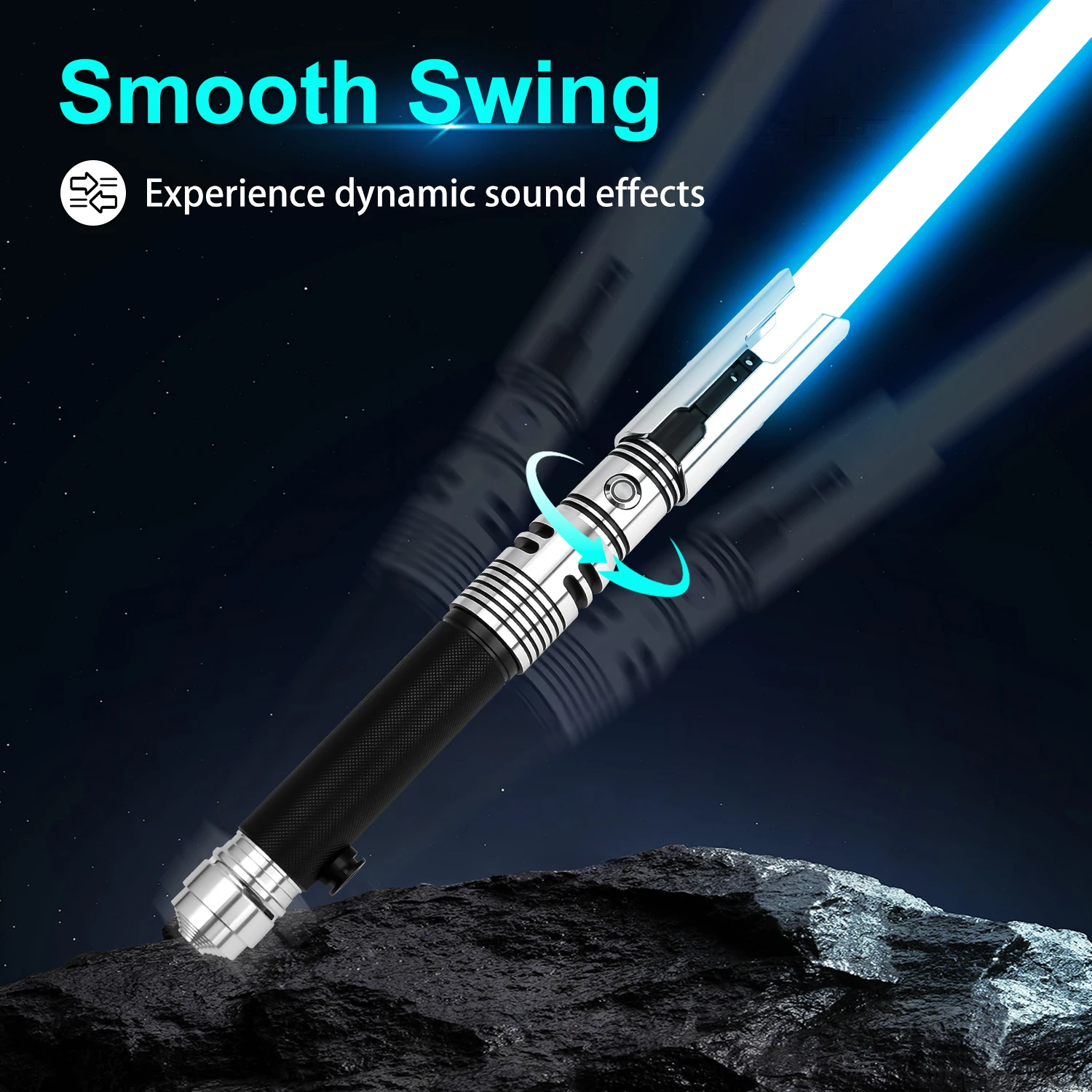 Spada Laser TXQSABER Neo Pixel SNV4 Pro Smooth Swing con Impugnatura in Metallo, Blaster della Forza, Spada Luminosa, Replica per Cosplay del 4 Maggio