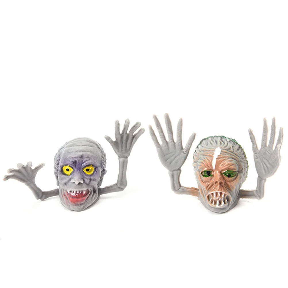 Fantoches de dedo de brinquedo zumbi infantil, brinquedo infantil, adereços de bruxa, brinquedos infantis, 6 pcs