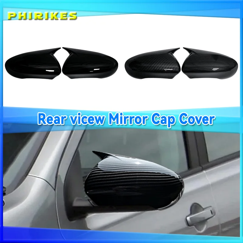 

For Qashqai J10 2007-2014 1 Pair Left Right Side ABS Door Rear View Mirror Cover Cap Style Sticking