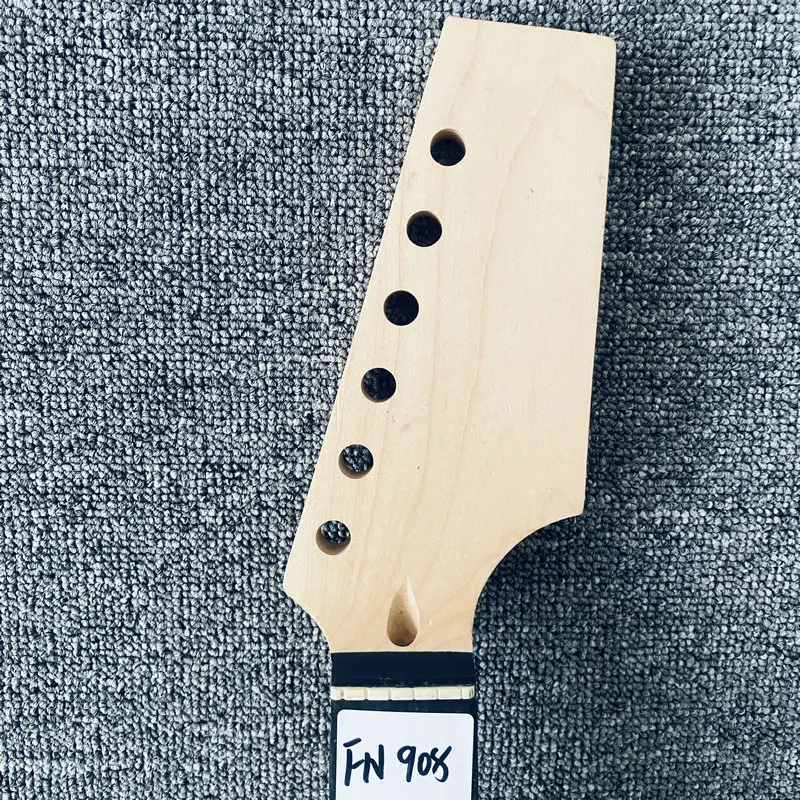 FN908 DIY Guitar Parts Semi Finishing Tremolo Electric Guitar Neck Maple+Rosewood Headstock Uncut 22 Frets DIY Replace USE