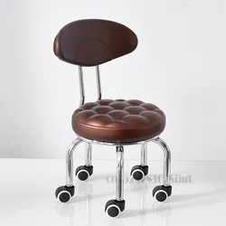 Taburete de polea de aleación de aluminio, taburete redondo bajo con ruedas, banco para el hogar, silla trasera creativa, asiento perezoso para el hogar, tres tamaños disponibles