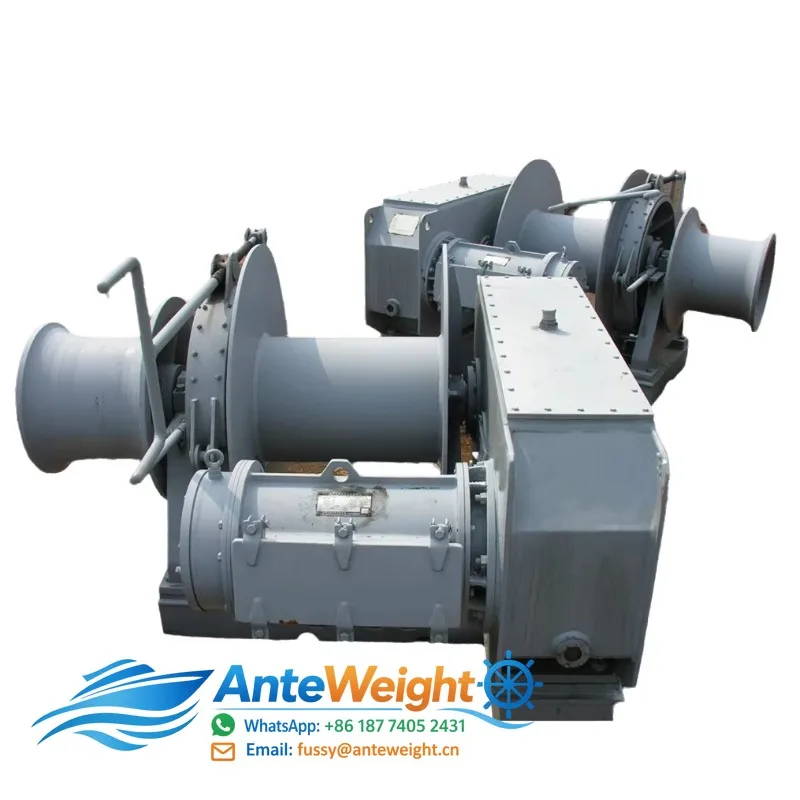 Heavy Duty 220v~460v Drum Steel Marine Mooring Anchor Winch for Container Loading