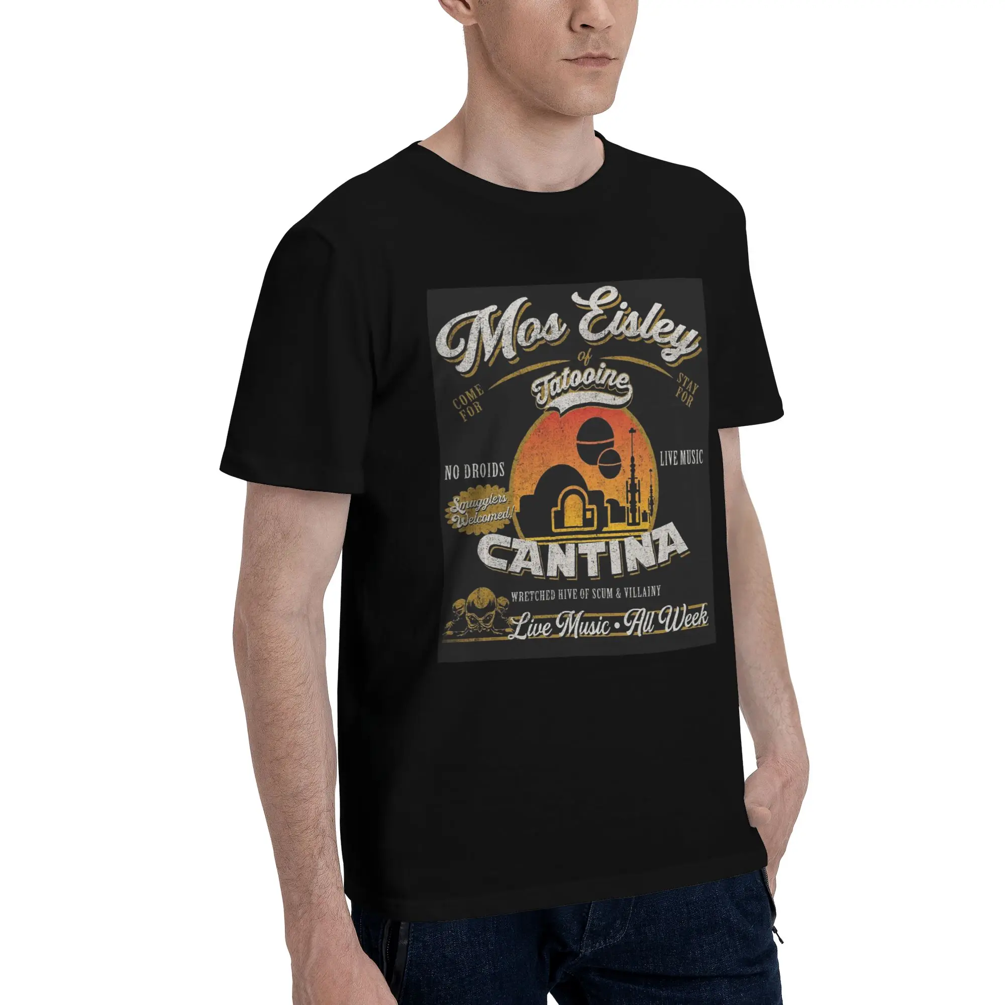 

Mos Eisley Cantina Tatooine Dk Men T-Shirt Plus Size T Shirts Men's Round Neck Cotton Tees Short Summer Male