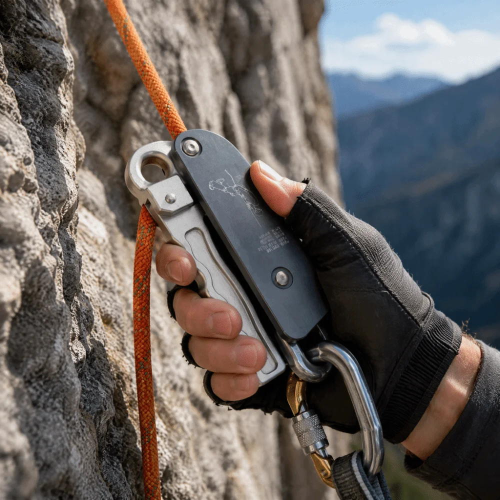 Slow Descent Descender Hand Control Manual Stopper Descending Device Opening And Closing High Altitude Operation