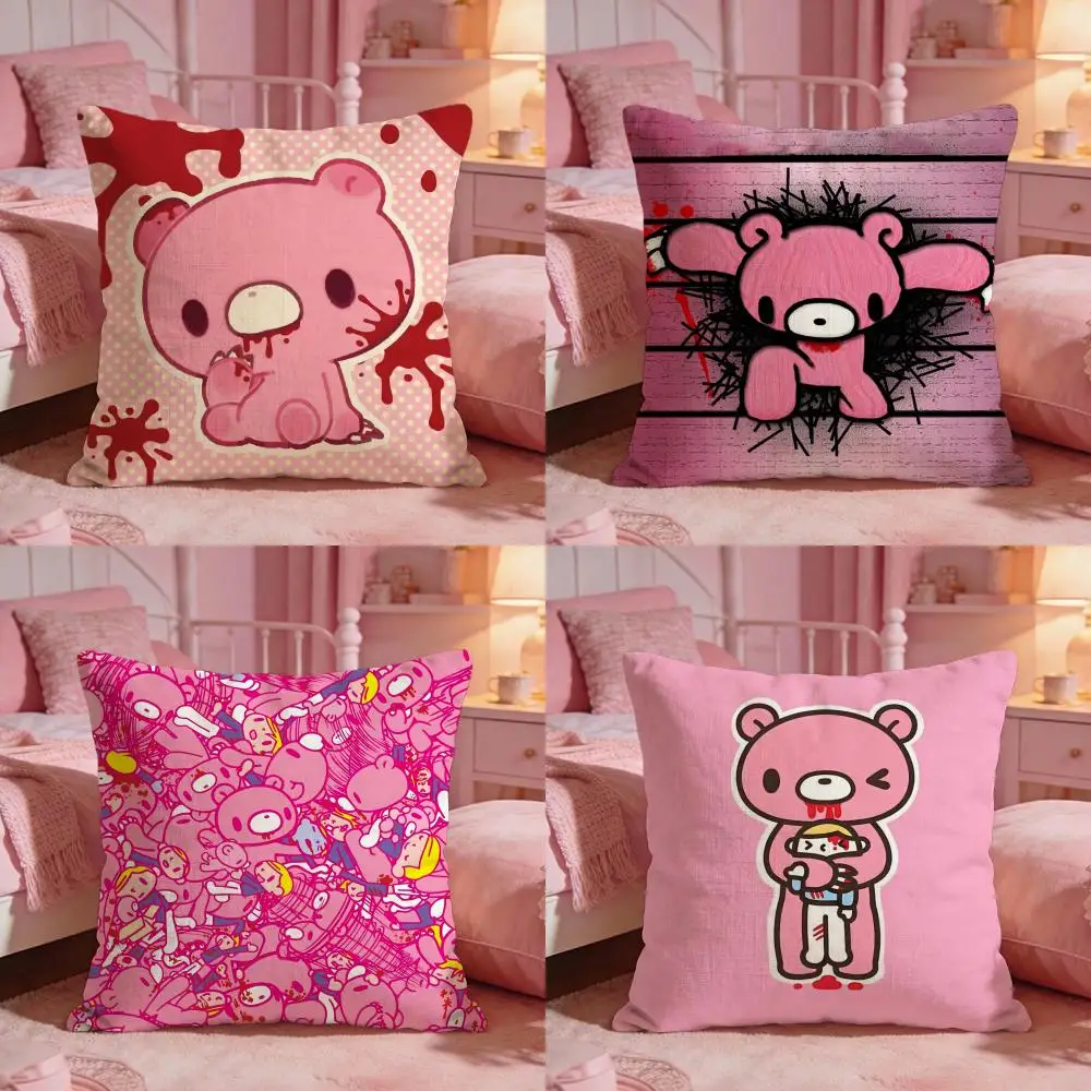 Cartoon G-GloomyS Bear Cushion Cover Premium Comfort Reversible Pillow Cove -Two in One Design for Any Room & Car Interior