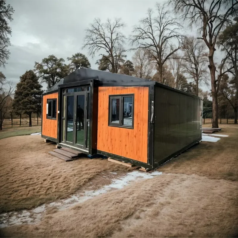 Mobile Prefabricated Prefab Tiny House Modular Home Portable Two Bedroom 20Ft Container Expandable House With Triangular Roof