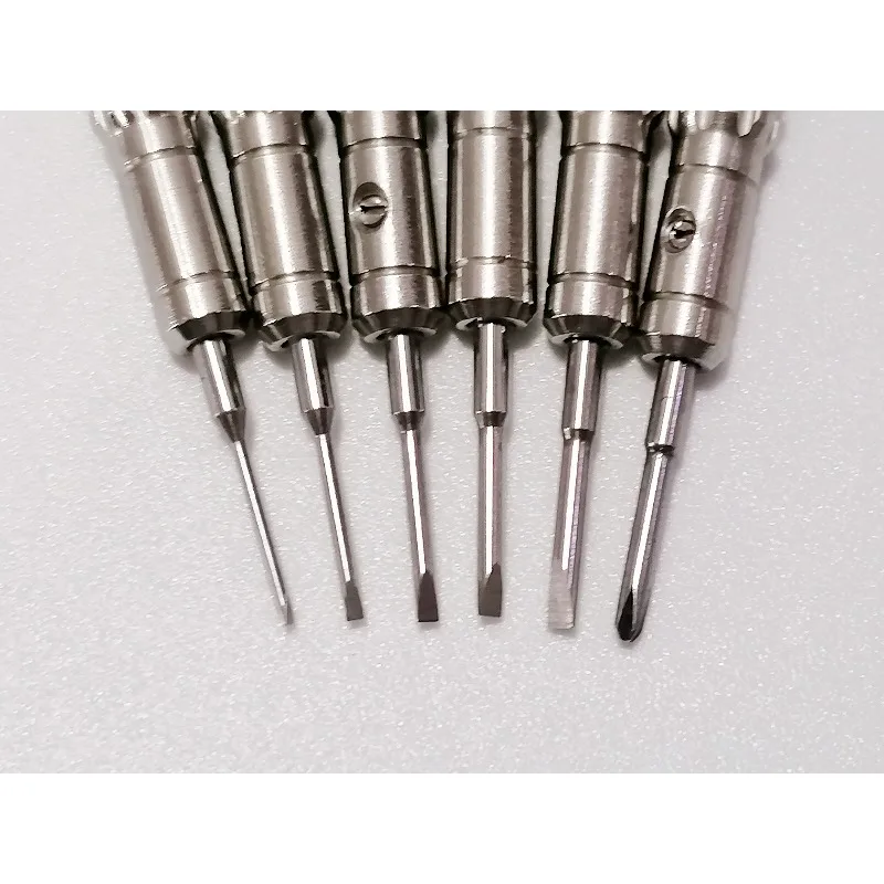 مجموعة مفكات براغي لأداة إصلاح الساعة، ستة عبوات، رأس سكين مجاني، مفك براغي من الفولاذ المقاوم للصدأ بالكامل. #4