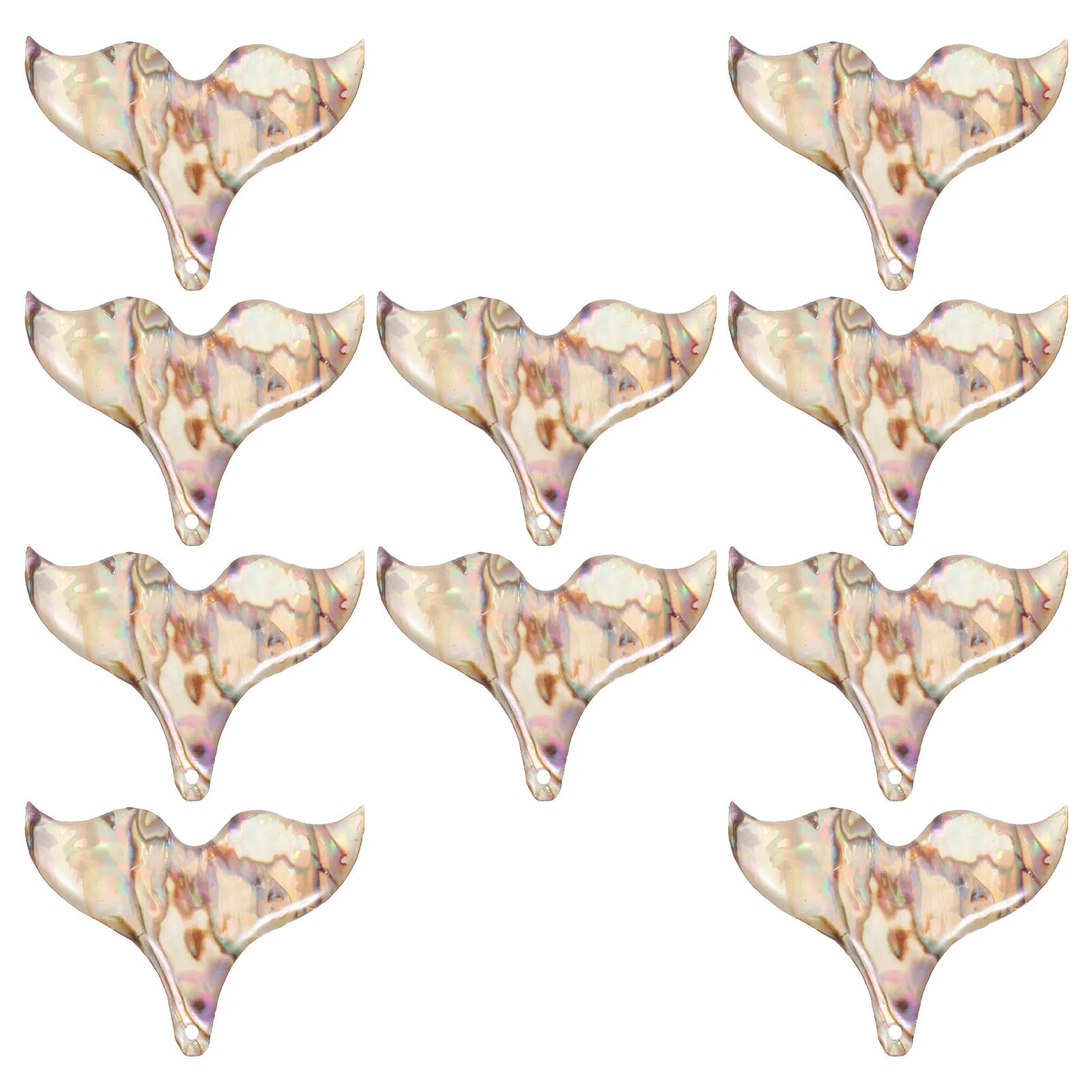 

10Pcs Colorful Abalone Shell Necklace Pendants Mermaid Tail DIY Jewellery Making Supplies Ocean Theme Costume Accessories