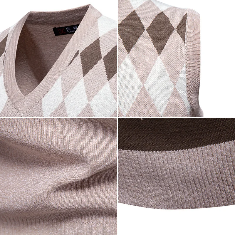 2025 الخريف والشتاء الرجال جديد محبوك سترة سترة عصرية سترة برقبة على شكل v سترة فضفاضة البلوز
