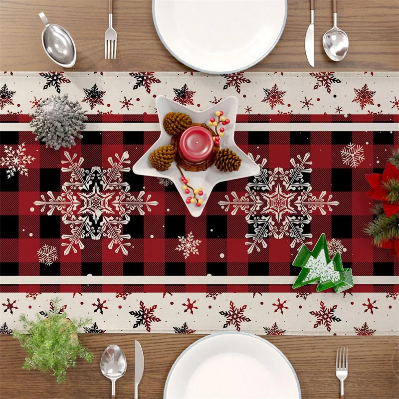 Maple Leaf Festive Kitchen Dining Home Decoration Seasonal Table Runner For Christmas Party Decoration Harvest-themed Events