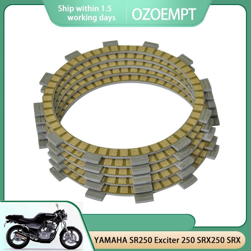 OZOEMPT Fibrous Clutch plate Apply to YAMAHA SR250 Exciter 250 SRX250 SRX