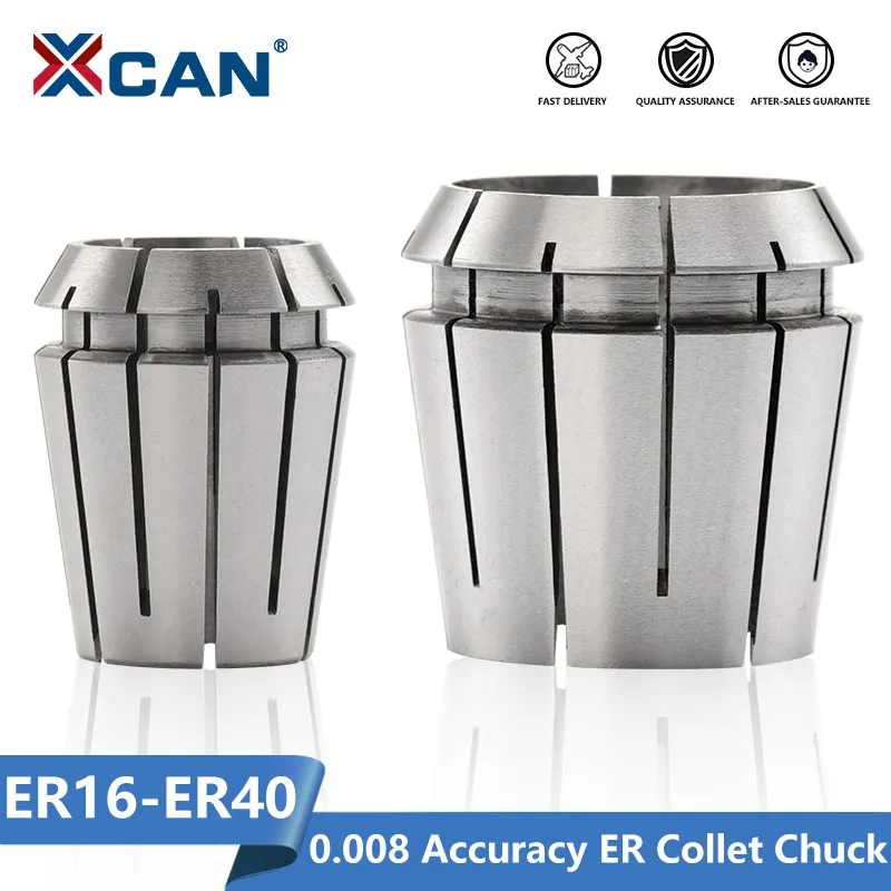 

XCAN Collet Chuck ER16 ER20 ER25 ER32 ER40 0.008 Accuracy Spring Collet Fit Engraving Machine Spindle CNC Lathe Tool Holder