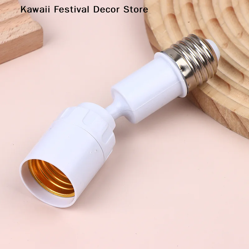 【K】Universal E27 To E27 LED Light Bulb Socket Extender Adapter 360 Degree Rotatable Light Fixture E27 Adjustable Light Bulb Base