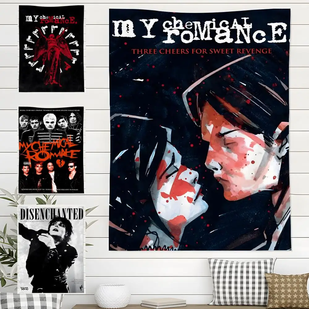 Rock Band My C-chemical Romance Tapestry For Indoor Outdoor Living Room Bedroom Patio Durable Versatile Decor All Weather Use