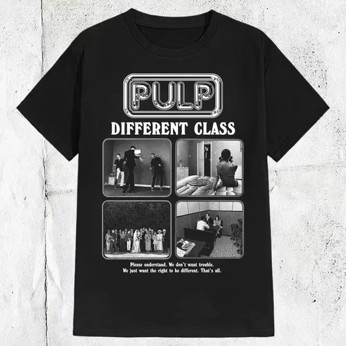 

Pulp with Blur 90s T-Shirt Full Size S-4XL Men's and Women's Same Pure Cotton Retro Casual Top Streetwear