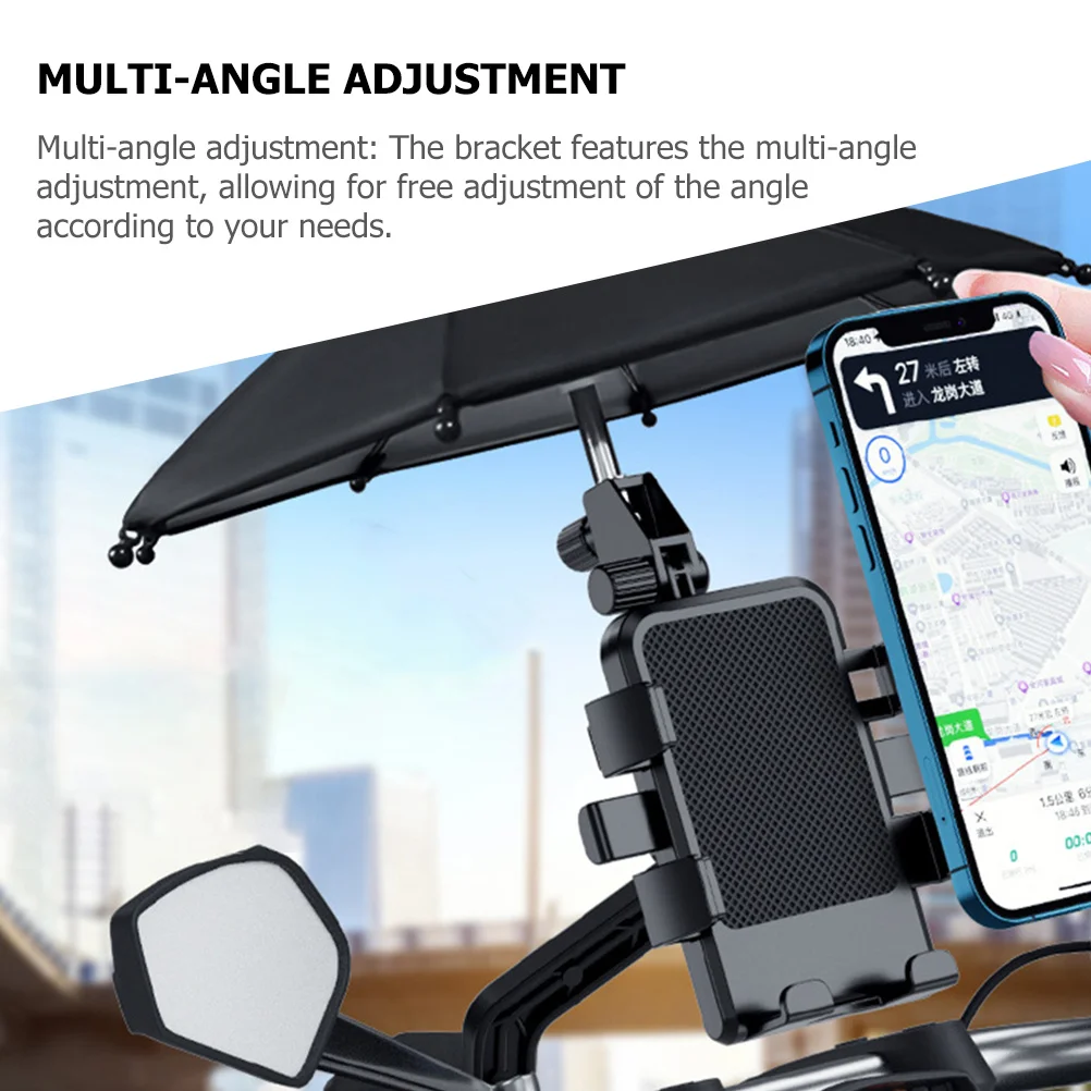 

1Set Bike Handlebar Phone Holder Electric Bike Mobile Phone Rack Multi-Angle Adjustable Cycling Equipment Large Size