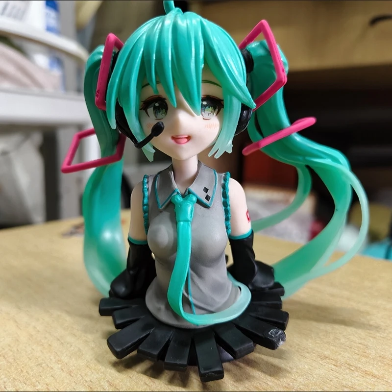 Figurine de buste Miku de 11 cm, figurine d'anime Vocaloid, statue de Hatsune Miku en demi-corps, modèle de collection, poupée, ornement de bureau, cadeau pour les fans