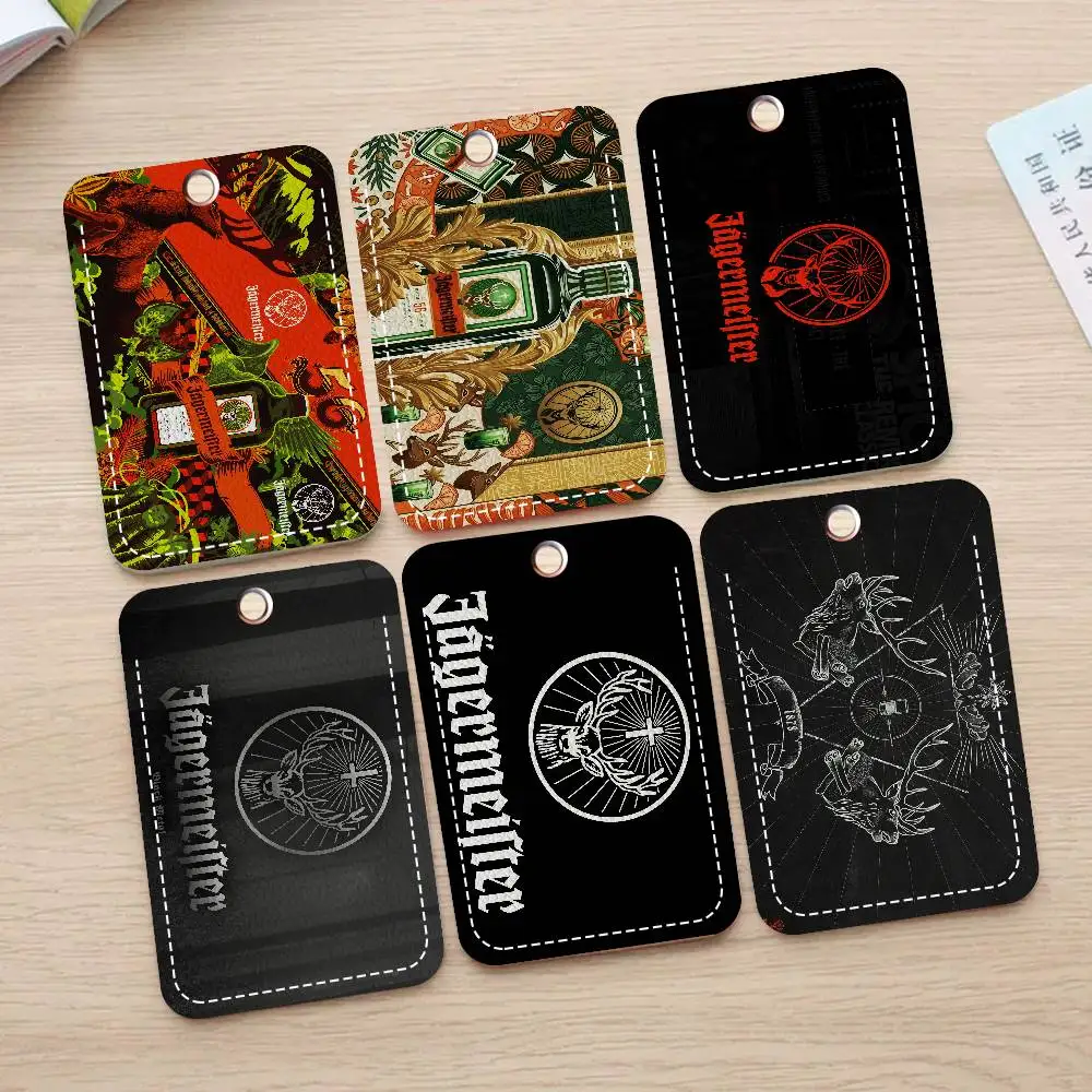 

J-Jagermeister Game Anime Access & Meal Card Holder Keychain Credit ID Bank Card Protective Case Keychain Pendant Fashion