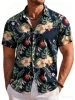 Hawaiian Men's Short Sleeved Shirt Premium 3D Plant-Print Casual Fashion