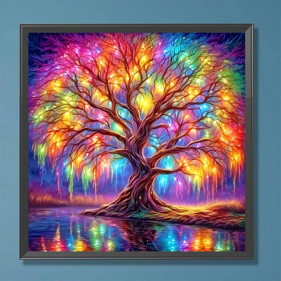 1 piece Set Tree DIY diamond painting, DIY diamond painting set accessories, suitable for home living