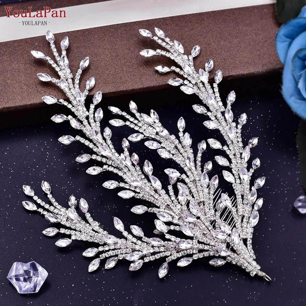 YouLaPan Wedding Comb Rhinestone Bridal Hair Accessories Bride Headpieces with Comb Women Hair Pins Party Hair Jewelry HP276