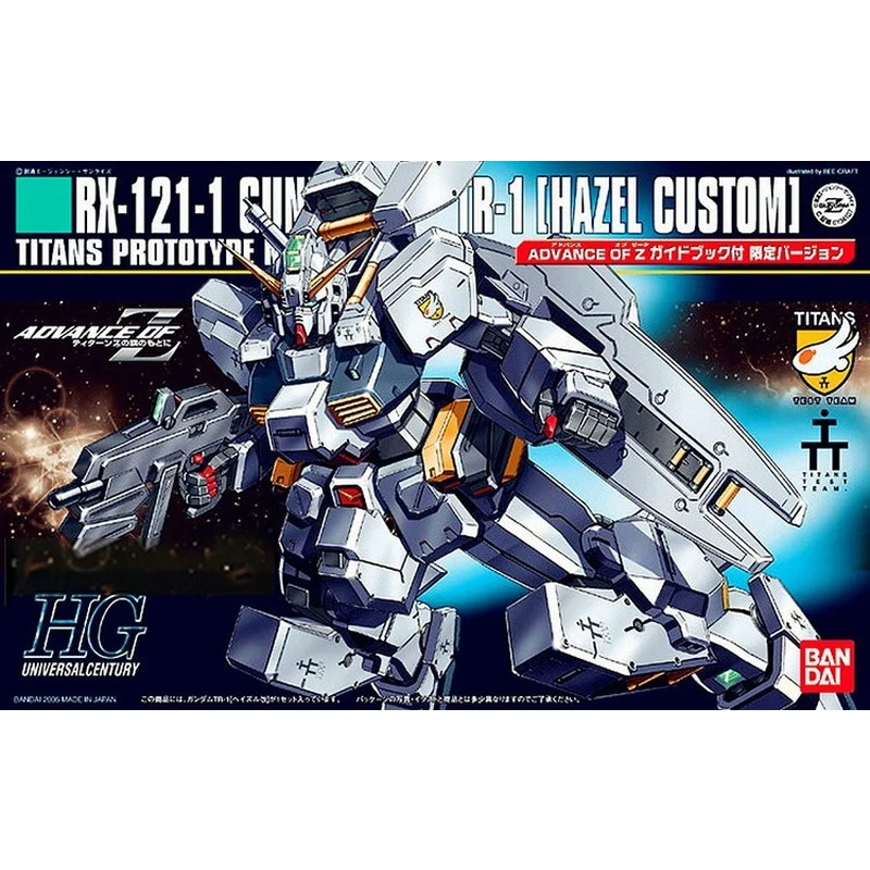 Bandai Gundam Model Kit Action Toy Figure HGUC RX-121-1 Gundam TR-1 Hazel Custom Anime Figure Genuine Gunpla Toys for Children