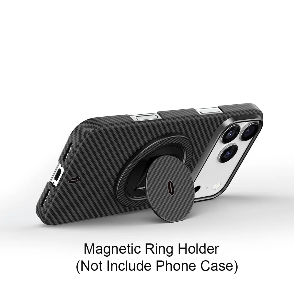 WiWU Magnetringhalterung aus Aramidfaser für iPhone 17 Pro Max 360 ° Rotations-Handyständer für iPhone 16 15, Telefonhalterung – Detail 5