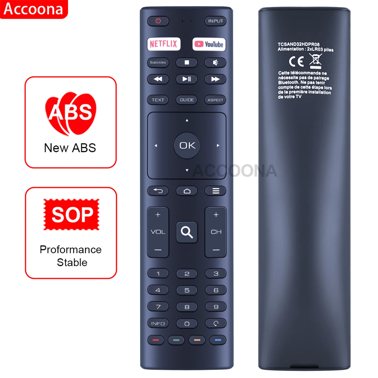 Remote control for ALLVIEW 40ePLAY6000-F1 POLAROID TCSAND32HDPR08 samrt tv