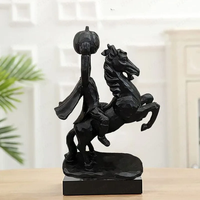 Headless Knight Sculpture Decoration Animals Living Room, Wine Cabinet, Office Home Decoration Statues Resin Crafts Gifts