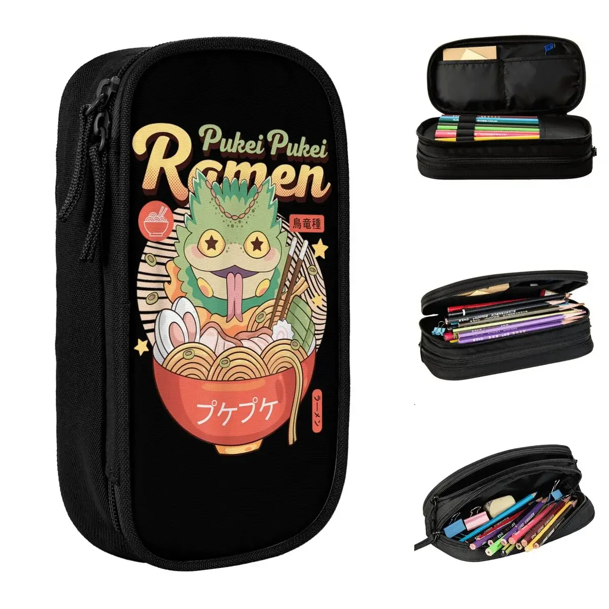 Ramen For Hunters Monster Hunter Pencil Cases Cute Pen Bag Girls Boys Big Capacity Students School Gift Pencil Pouch