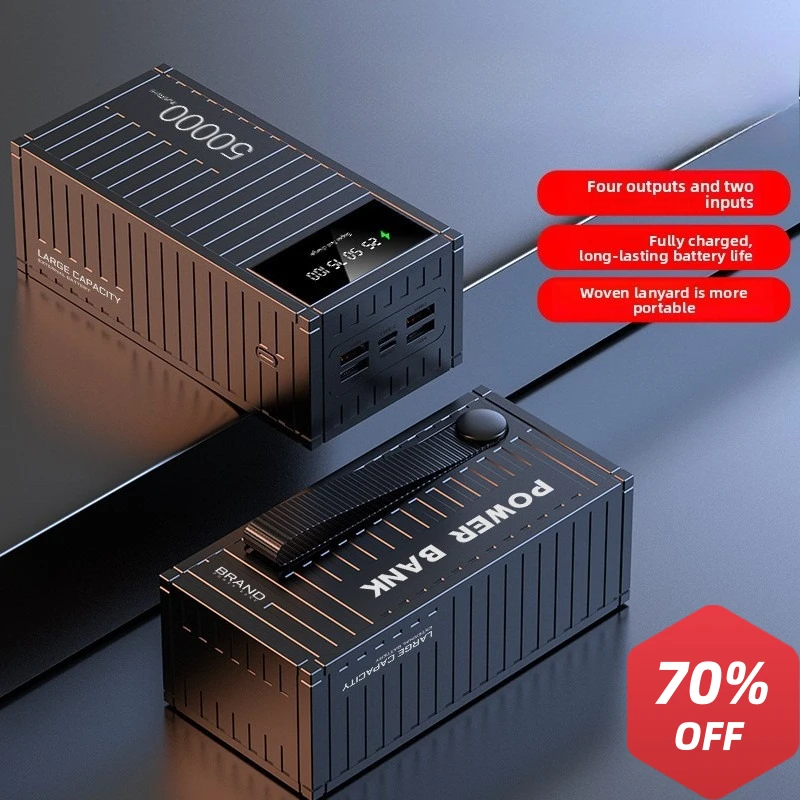 

Мобильный аккумулятор большой емкости 20000 мАч, популярный контейнер, сверхбыстрая зарядка, со светодиодным дисплеем мощности, 4 выходами и 2 входами