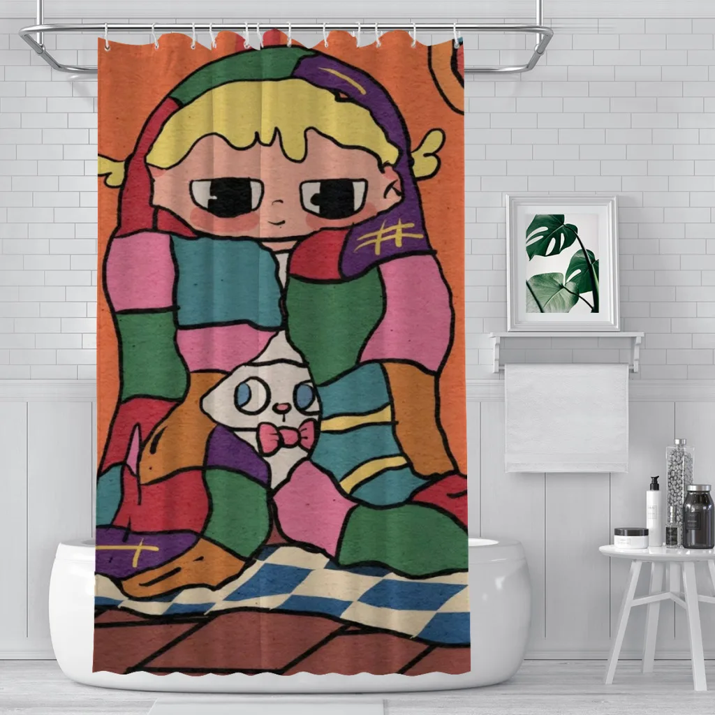 

Character Art Unique decor Modern Fabric Bathroom Shower Curtains art design Print Curtain