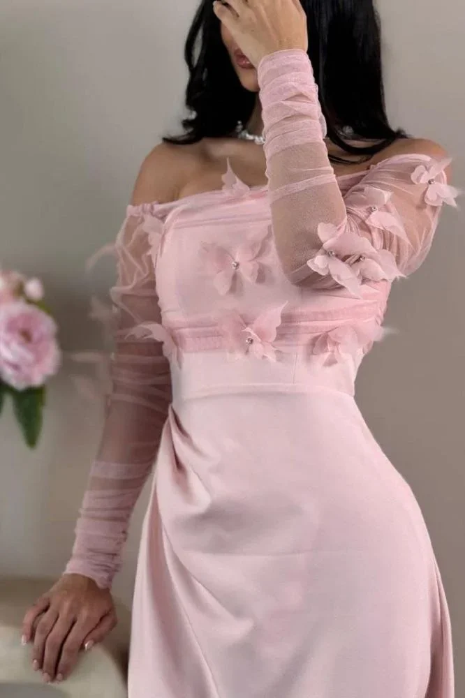 Robes de nuit arabe chérie longueur au sol personnalisées luxueuses robes de bal de soirée à fleurs فستانmavera2025