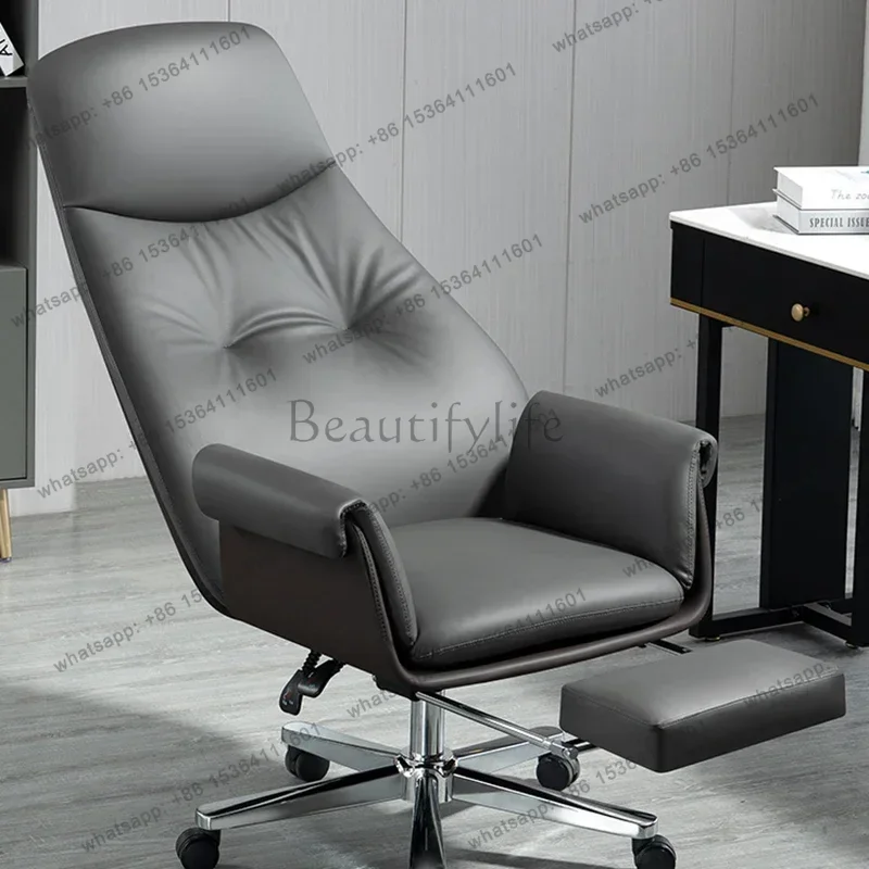 Factory Direct Sales Luxury Boss Lounge Office Chair Modern Business Meetings Comfortable Reclining Office Chair Computer Sedent