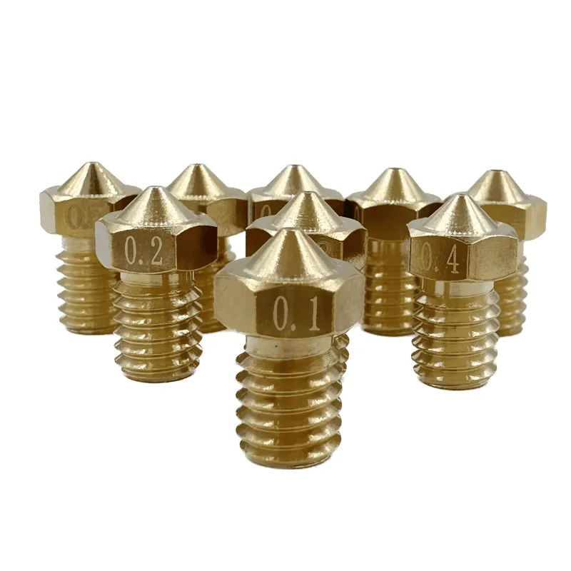 5pcs High Flow CHT Clone Nozzle for E3D V6 Hotend, 3‑Hole Orifice, 1.75/3.0mm Universal 3D Printer Parts