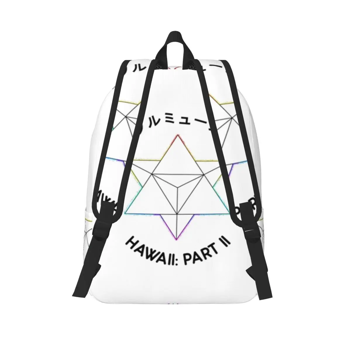 HAWAII PART II Rainbow Prisms Student Backpack School Bag Hiking Travel Daypack for Men Women Fashion Bookbag Shoulder Bags