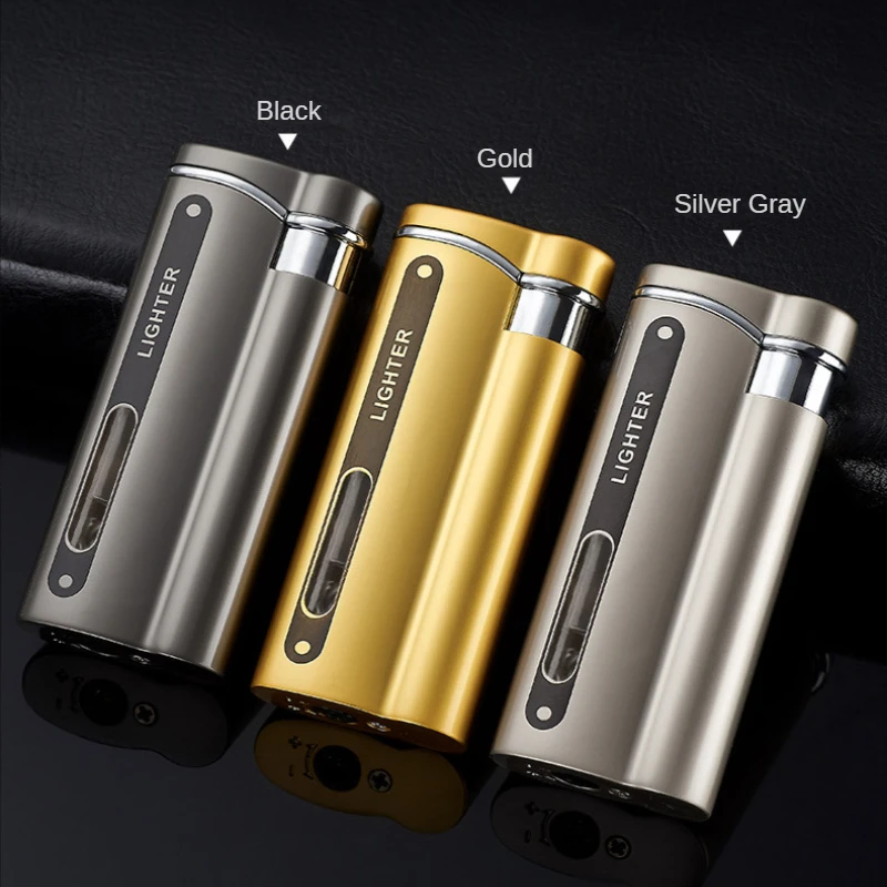 Cigarette Butane Gas Lighter, Smoking Accessories, Windproof, Unusual Gifts for Men