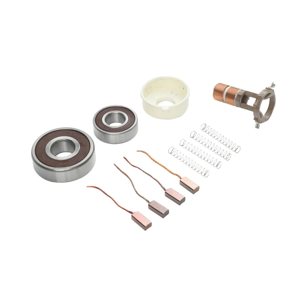 Automotive Generator Repair Kit for Renault 8200386806 Alternator with Bearings Slip Rings Carbon Brushes Springs Insulators