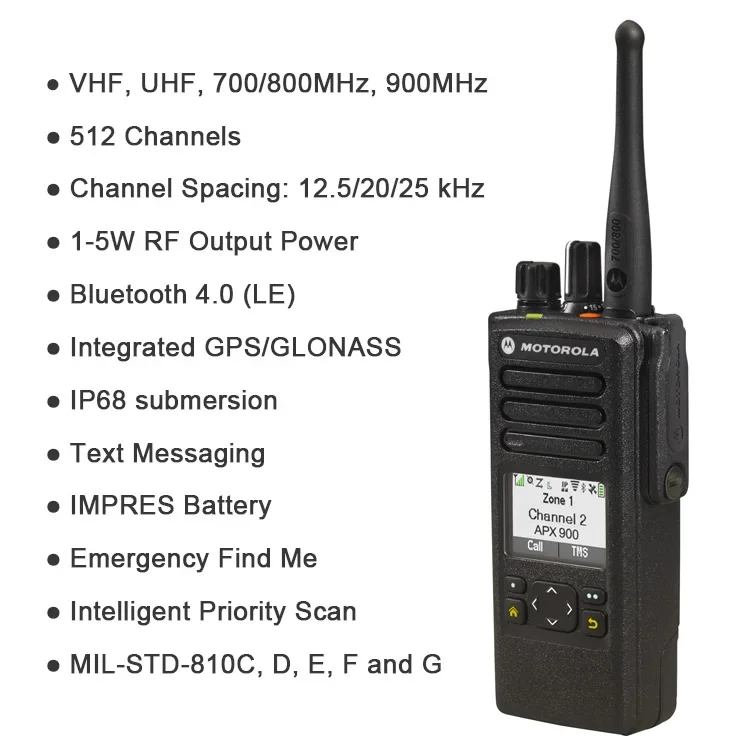 APX900 APX 900 Single Band P25 Portable Public Safety Two Way Radio Walkie Talkie for Public Works