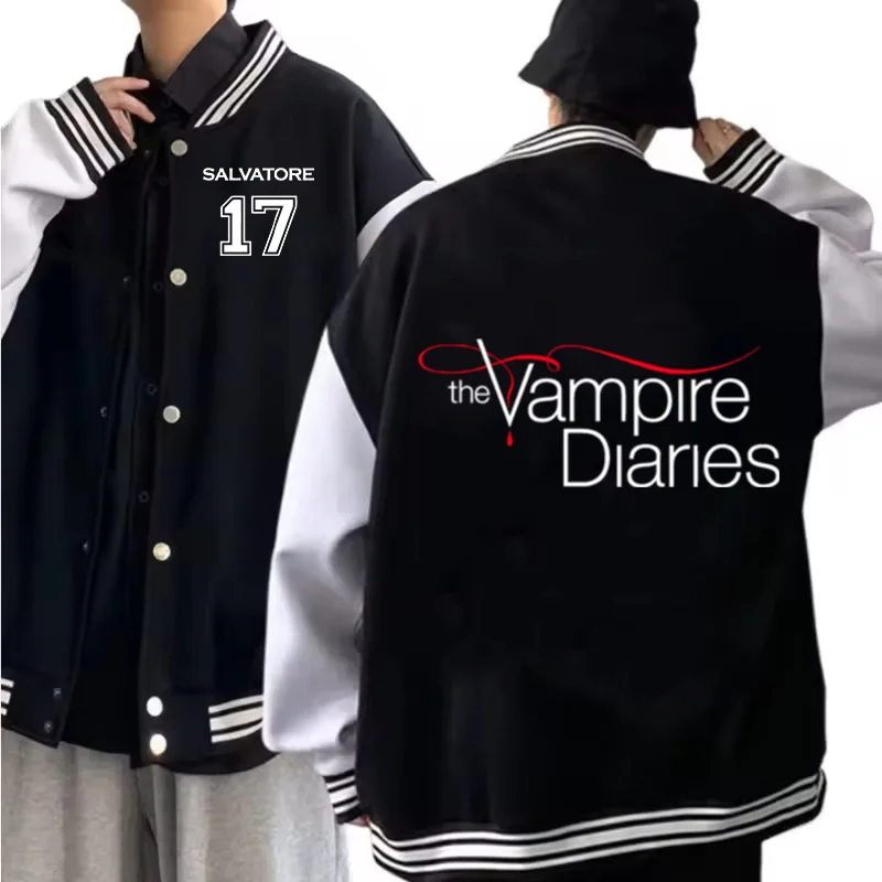 

Горячий фильм «Дневники вампира», бейсбольная форма, женская и мужская модная куртка с длинным рукавом, подарок фанату, спортивная одежда, крутые куртки с логотипом, пальто
