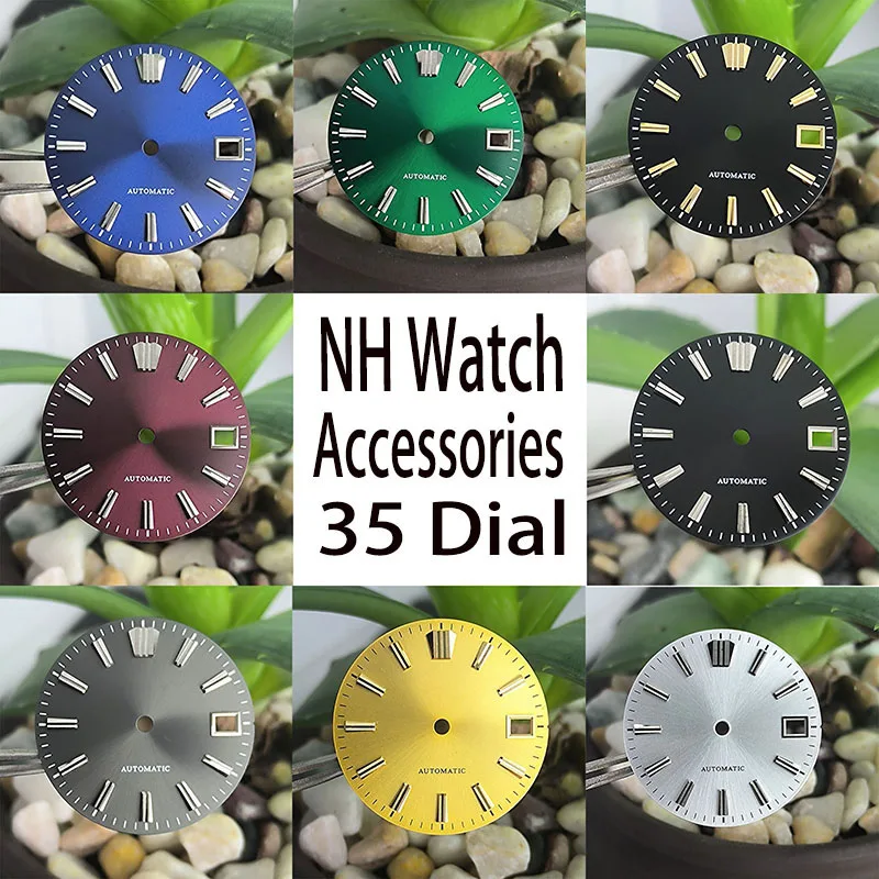 Accesorios de esfera de reloj NH 35, esfera de 28,5mm, reloj NH 35 para la serie NH, accesorios de reloj de movimiento automático 35/36