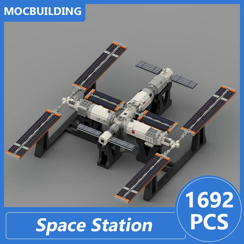 1:110 Scale Chinese Space Station Tiangong Model Moc Building Blocks Diy Assemble Bricks Educational Creative Toys Gifts 1692PCS