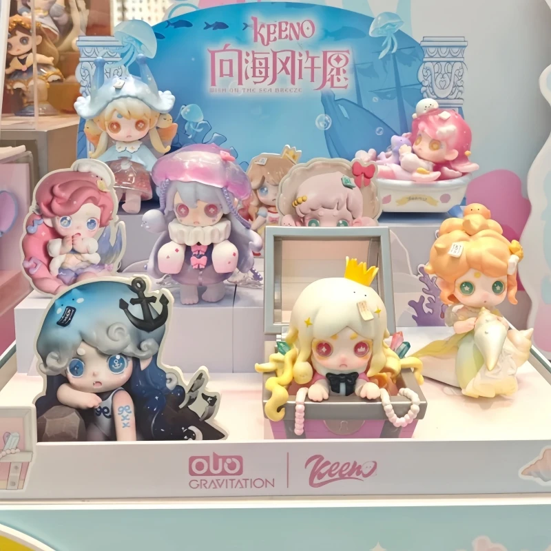 Echte Keeno V3 Wish On The Sea Breeze Serie Blind Box Mystery Box Kawaii Anime Figur Schreibtisch Dekorationen Spielzeug Freund Urlaub Gif