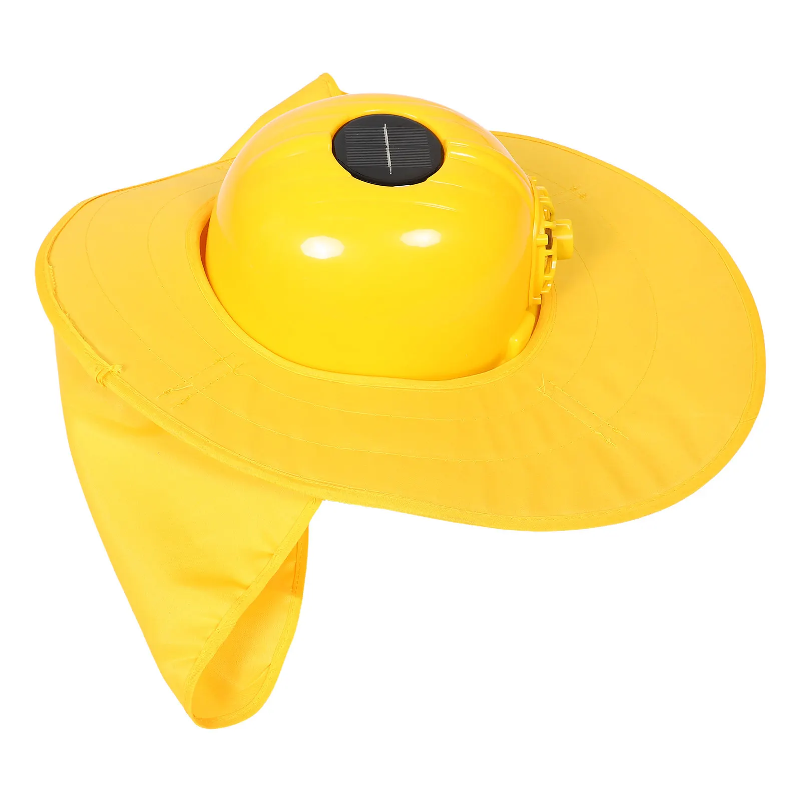 

1Set Solar Fan Construction Hard Hat Full Brim Sun Visor with Neck Shade for Outdoor Work Hiking Camping Summer